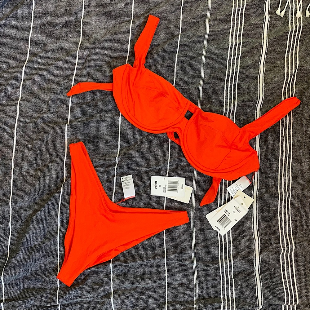 L*Space Tangerine Cabana Bikini Bottom